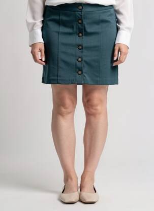 Jupe courte taille normale vert ARTLOVE femme