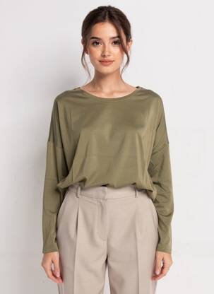 T-shirt manches longues manches longues vert LA PETITE ETOILE femme