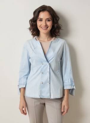 Veste casual coupe cintrée bleu ELISA CAVALETTI femme