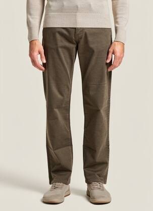 Pantalon droit stretch taille normale vert TRUSSARDI JEANS homme