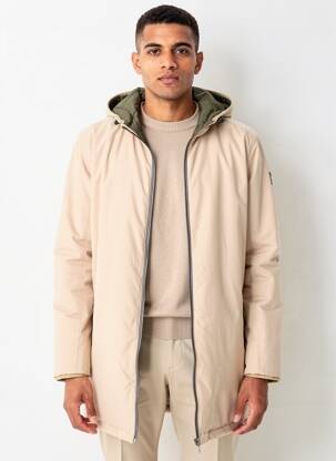 Doudoune manches longues a capuche beige SUN VALLEY homme