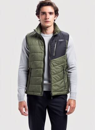 Doudoune finition intérieure doublure satiné sans capuche vert CMP homme