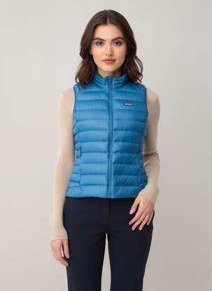 Doudoune poches sans capuche bleu PATAGONIA femme