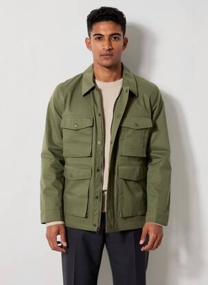 Parka multipoches sans capuche vert AIGLE homme