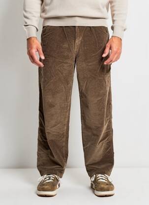 Pantalon droit stretch taille normale marron SUPERDRY homme