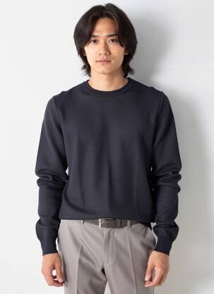 Pull stretch manches longues bleu LOUIS VICTOR homme