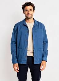 Veste casual fermeture boutonnée sur le devant bleu TBS homme