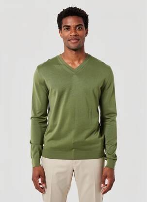 Pull col v manches longues vert NORTH SAILS homme