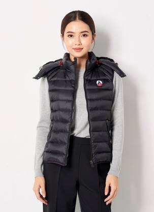 Doudoune poches a capuche noir JOTT (JUST OVER THE TOP) femme