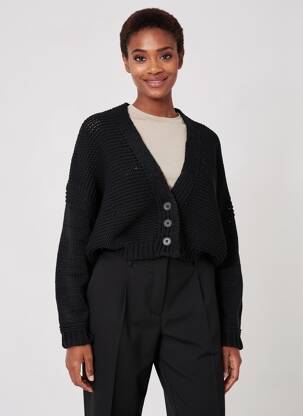 Gilet manches longues resserrée sur le bas noir LENI KLUM X ABOUT YOU femme