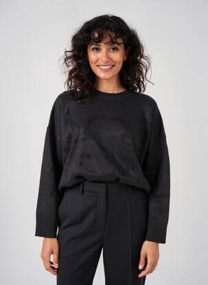 Pull stretch manches longues noir ESQUALO femme