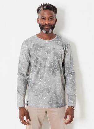T-shirt coupe cintrée manches longues gris HOPENLIFE homme