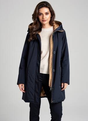 Parka manches longues a capuche bleu OOF WEAR femme