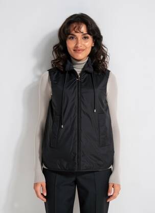 Doudoune fermeture zippée sur le devant sans capuche noir MAX MARA femme