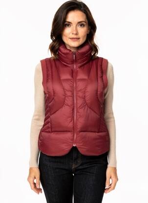 Doudoune poches sans capuche rouge HIGH femme