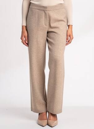 Pantalon droit stretch taille normale marron NOTSHY femme