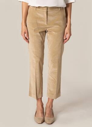 Pantalon 7/8 taille à pinces taille normale beige fonce WEEKEND MAXMARA femme