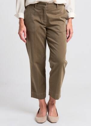Pantalon 7/8 taille à pinces taille normale marron CLOSED femme