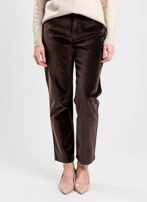 Pantalon 7/8 stretch taille normale marron MAYJUNE femme