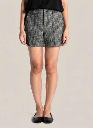 Short fermeture zippée sous rabat boutonné taille normale noir STREET ONE femme