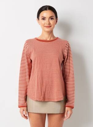 Pull coupe droite manches longues rouge WHITE STUFF femme