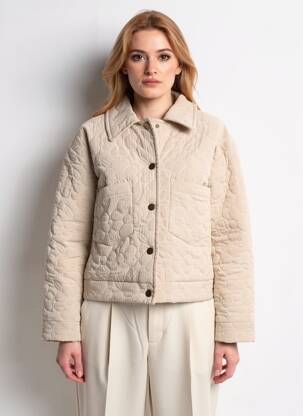 Blouson tissage matelassé beige MOLLY BRACKEN femme