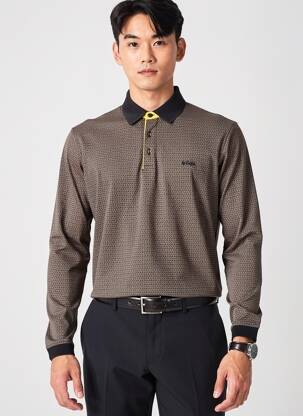 Polo manches longues manches longues noir LEE COOPER homme