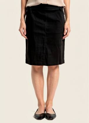 Jupe mi-longue stretch noir THALASSA femme