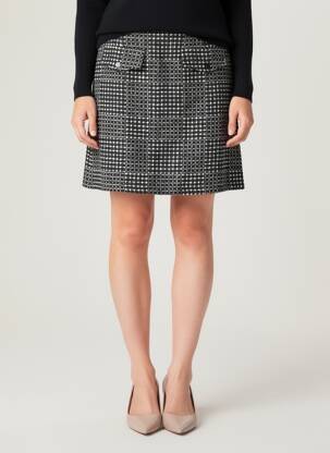 Jupe courte coupe droite noir LILI SIDONIO femme