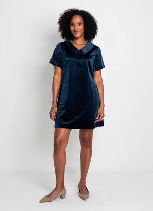 Robe courte manches courtes manches courtes bleu MOLLY BRACKEN femme