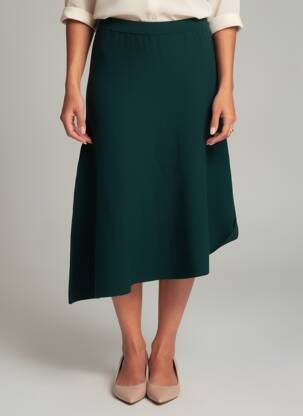 Jupe mi-longue stretch vert VANESSA BRUNO femme