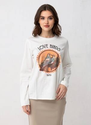 T-shirt manches longues manches longues blanc HARTFORD femme