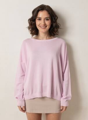Pull coupe droite manches longues rose FLOOR femme