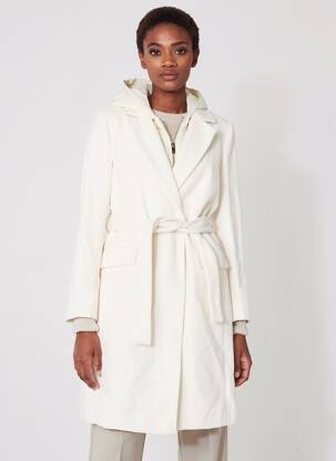 Manteau long a capuche a capuche beige KOCCA femme