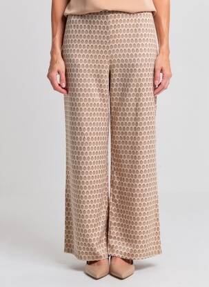 Pantalon large taille normale taille normale marron INDI & COLD femme