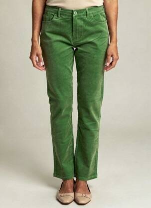 Pantalon slim stretch taille normale vert ZILCH femme