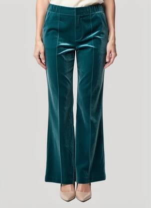 Pantalon flare stretch taille haute vert YAYA femme
