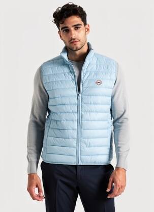 Doudoune fermeture zippée sur le devant sans capuche bleu WAXX homme