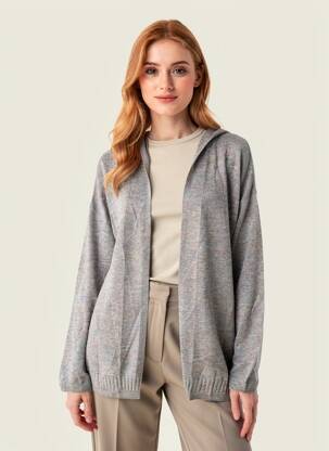Gilet manches longues resserrée sur le bas gris HARRIS WILSON femme