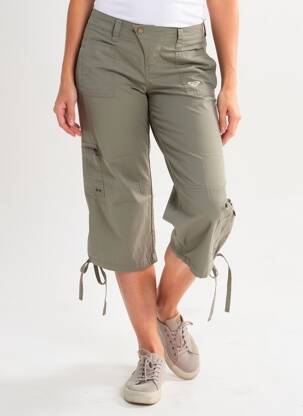 Pantacourt coupe droite taille basse vert ROXY femme