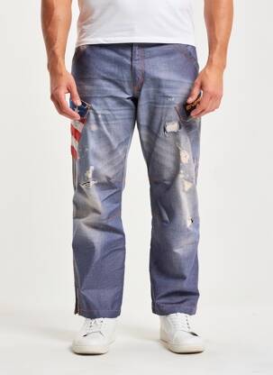 Pantalon droit stretch taille normale bleu ENERGIAPURA homme