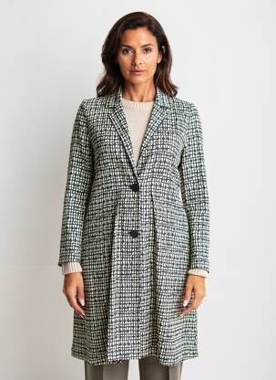 Manteau long coupe cintrée sans capuche noir SIYU femme