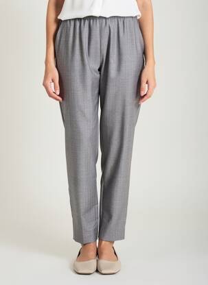 Pantalon droit taille élastique taille normale gris FABIANA FILIPPI femme