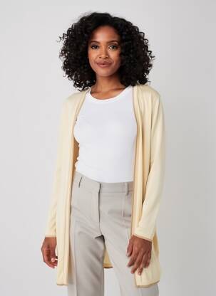 Gilet manches longues manches longues beige MD'M femme