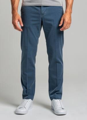 Pantalon chino stretch taille normale bleu MASON'S homme