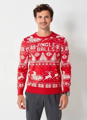 Pull col rond manches longues rouge MC2 SAINT BARTH homme