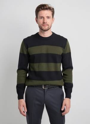 Pull col rond manches longues noir PAUL SMITH homme