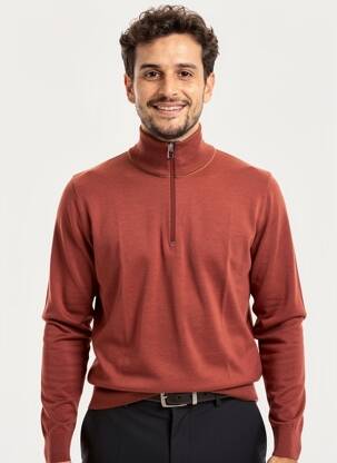 Pull col roulé coupe cintrée manches longues orange PAUL SMITH homme