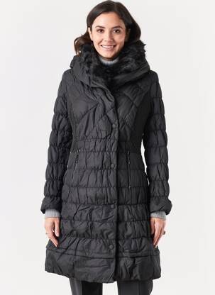 Doudoune manches longues sans capuche noir ARELINE femme