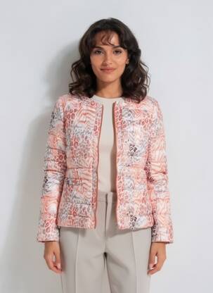 Doudoune manches longues sans capuche orange ARELINE femme
